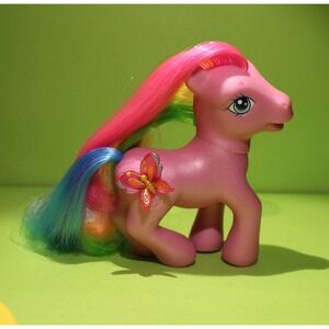 My Little Pony Wind Drifter 2005 G3 Hasbro 3D Butterfly Rainbow Hair . (H)
